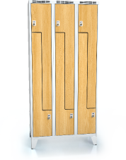 Cloakroom locker Z-shaped doors ALDERA with feet 1920 x 900 x 500